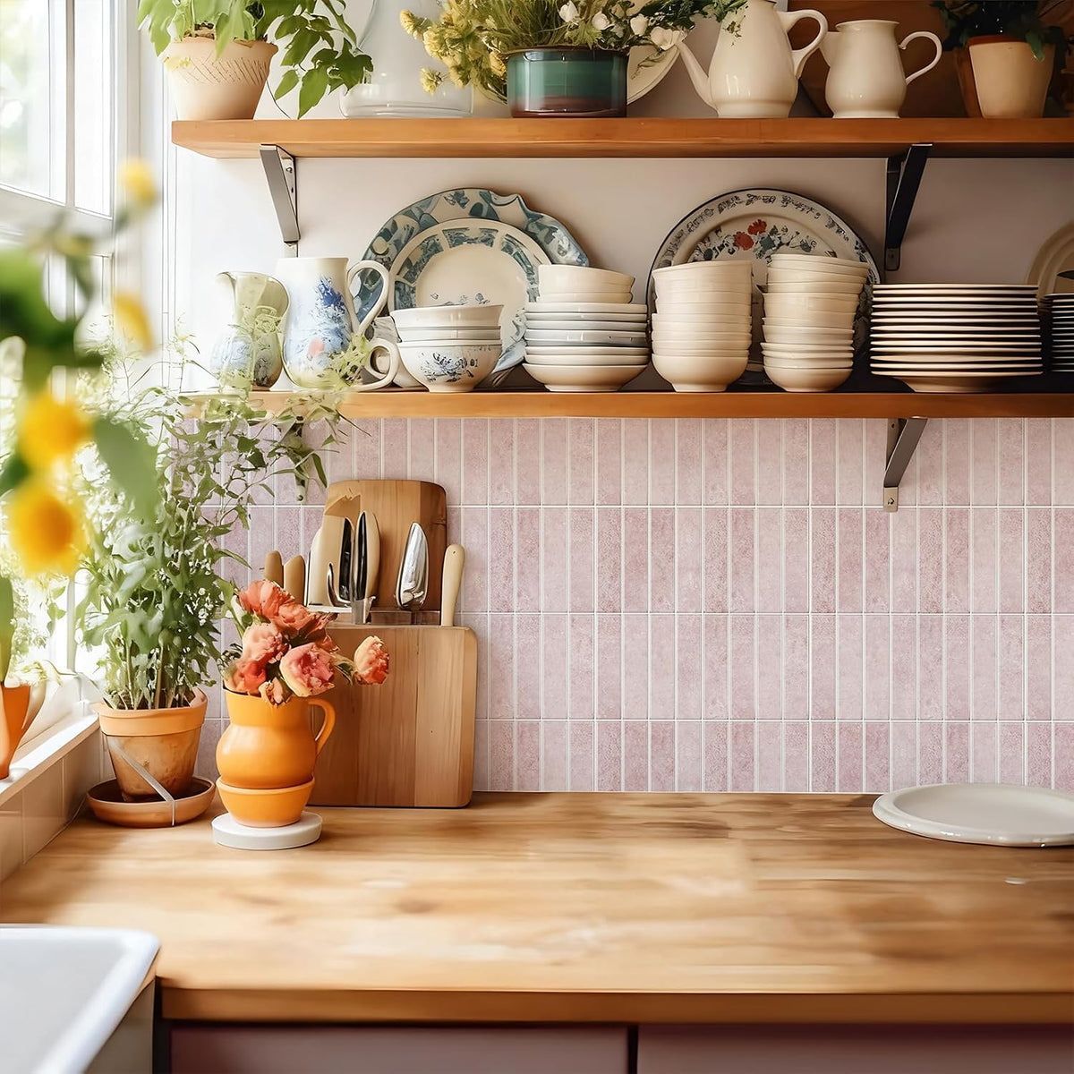 Light Pink - Self Adhesive 3D Tile (10pcs)
