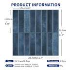 Dark Blue - Self Adhesive 3D Tile (10pcs)
