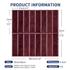 Burgundy - Self Adhesive 3D Tile (10pcs)