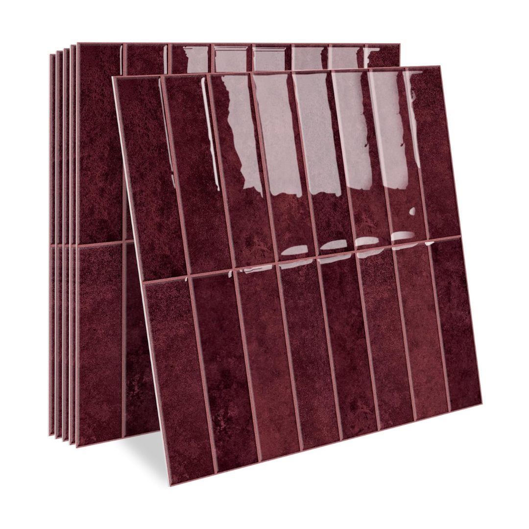 Burgundy - Self Adhesive 3D Tile (10pcs)