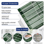 Deep Green - Self Adhesive 3D Tile (10pcs)