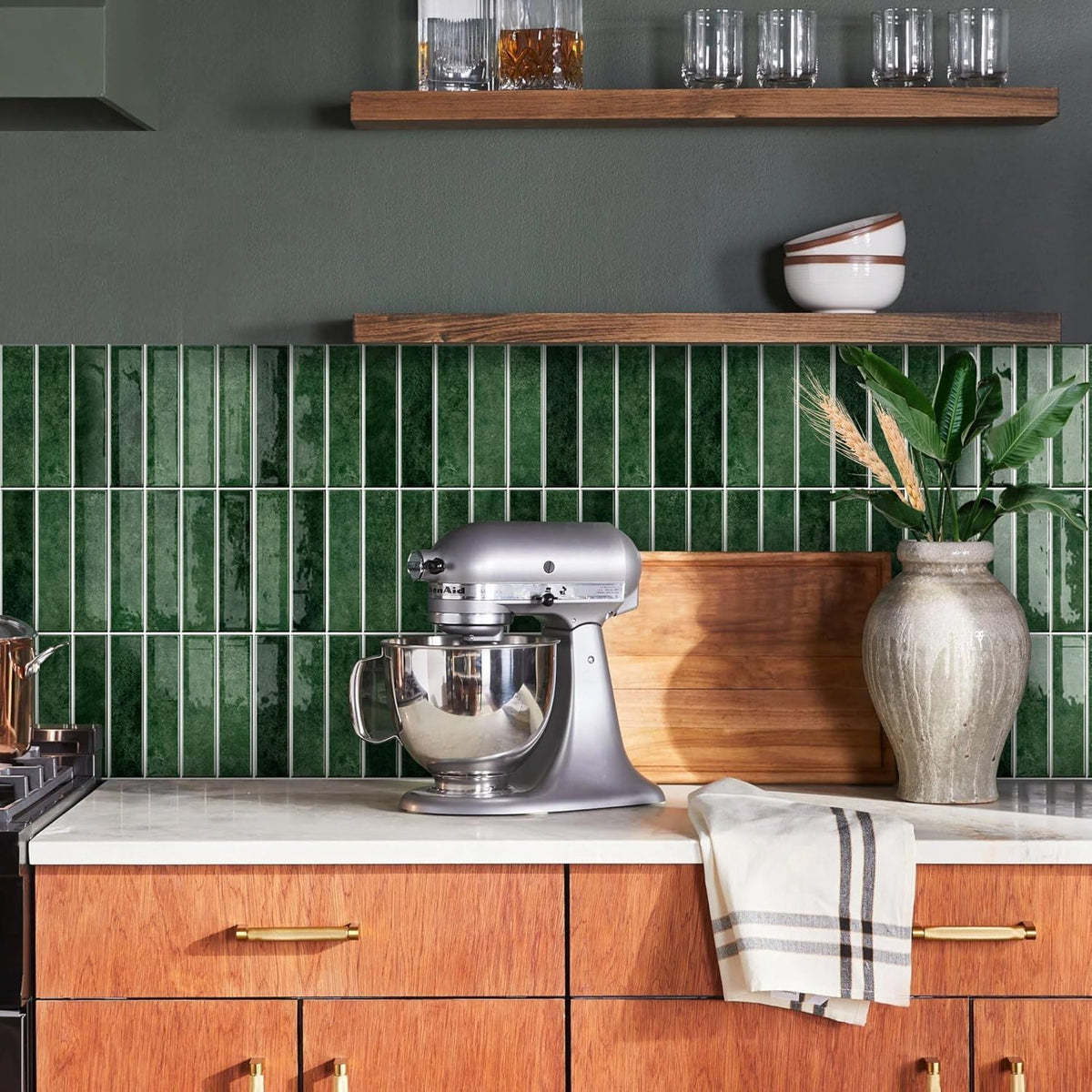 Deep Green - Self Adhesive 3D Tile (10pcs)